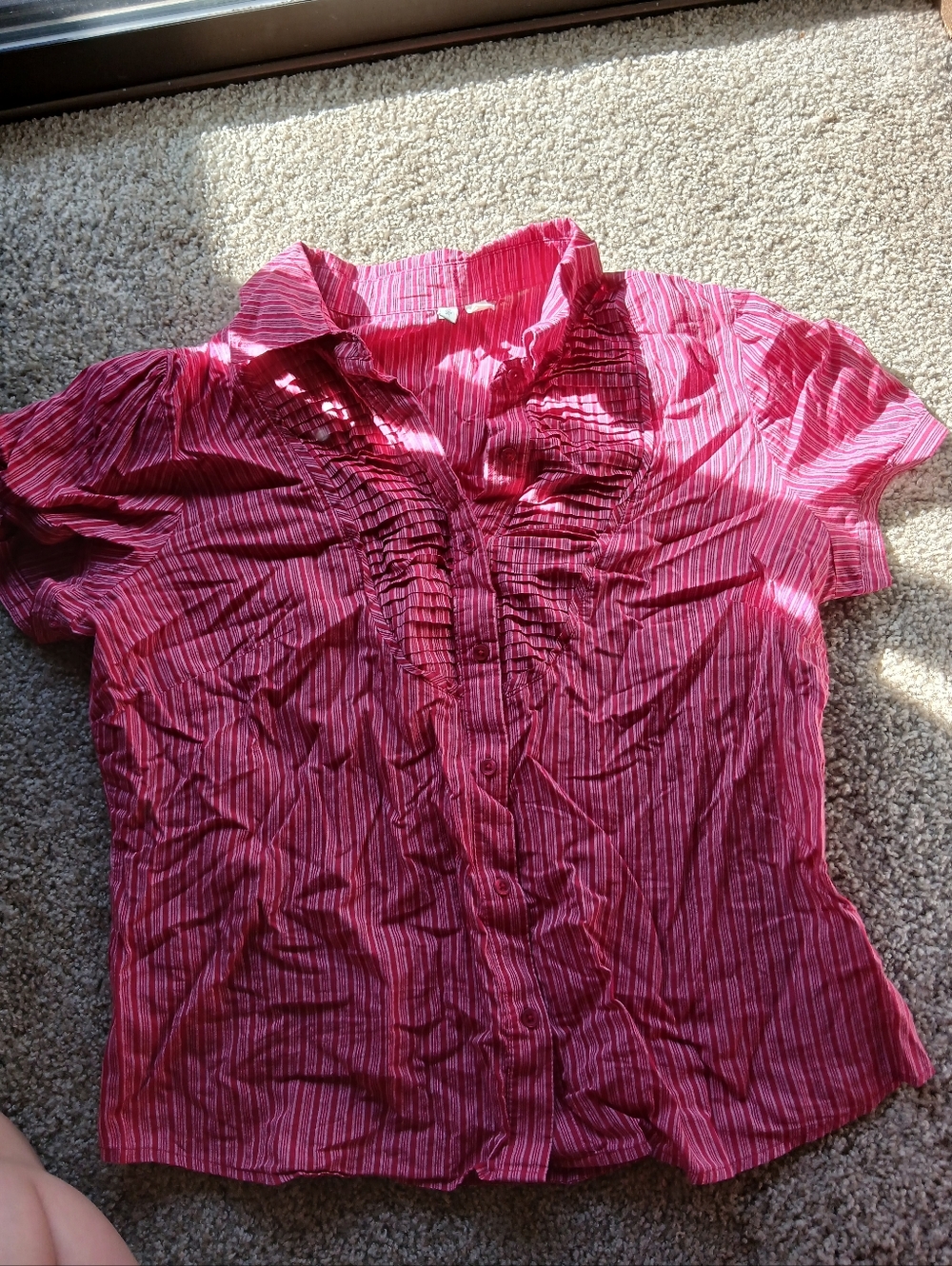 St Johns Bay Y2K Womens Button Down Top